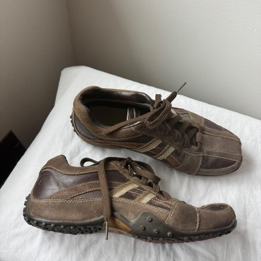 Skechers Brown Leather & Suede Sneakers Men’s US 9